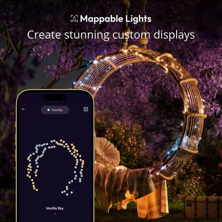 105 ft (32m) Twinkly 400 App Controlled Multicolour Strings LED Lights