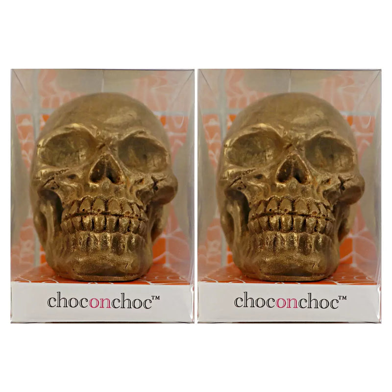 Choc on Choc Gold Dusted Giant Skulls, 2 x 470g British Hypermarket-uk