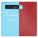 Chef's Larder 125 2 Ply Burgundy Napkins 40cm Square (Case of 10)