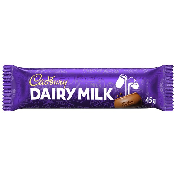 Cadbury Dairy Milk Chocolate Bar 45g x 48