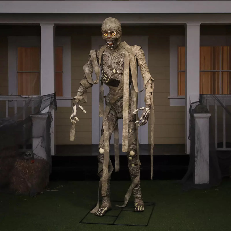 Halloween 6ft (1.8m) Tomb Guardian Mummy with Lights & Sounds British Hypermarket-uk