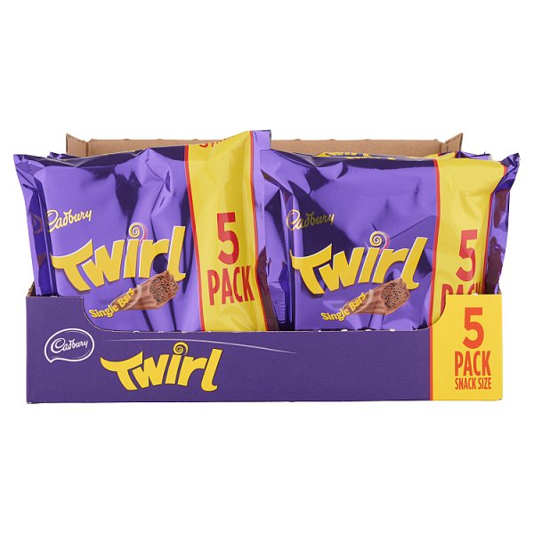 Cadbury Twirl Milk Chocolate 5 Pack Multipack 107.5g x 20