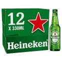 Heineken Original Premium Lager Beer 5% ABV Bottle 12x330ml - British Hypermarket-uk