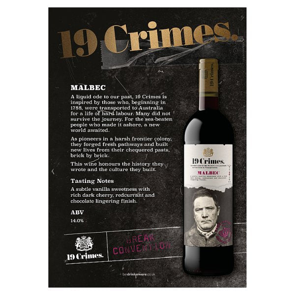 19 Crimes Limited Edition Malbec 750ml x 6