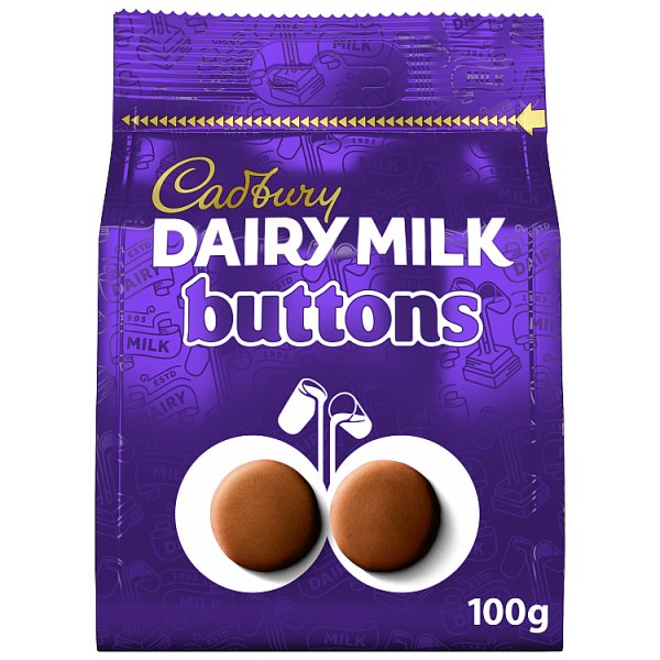 Cadbury Dairy Milk Chocolate Buttons Bag 100g x 10