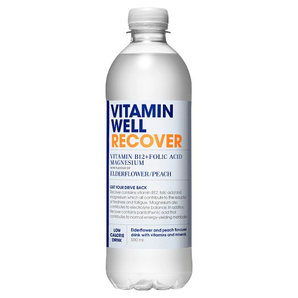 Vitamin Well Recover with Flavour of Elderflower / Peach 500ml x 12