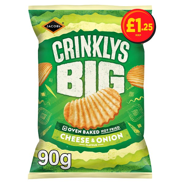 Jacob's Crinklys Big Cheese & Onion Flavour 90g x 15