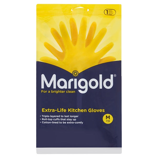 Marigold™ Kitchen Extra Life™ Gloves 7.5 Medium Size Case of 6 Marigold