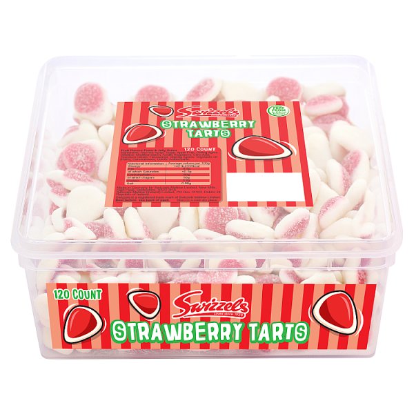 Swizzels Strawberry Tarts 120ct Sweet Tub Case of 1