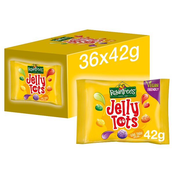 Rowntree's Jelly Tots Sweets Bag 42g Case of 36