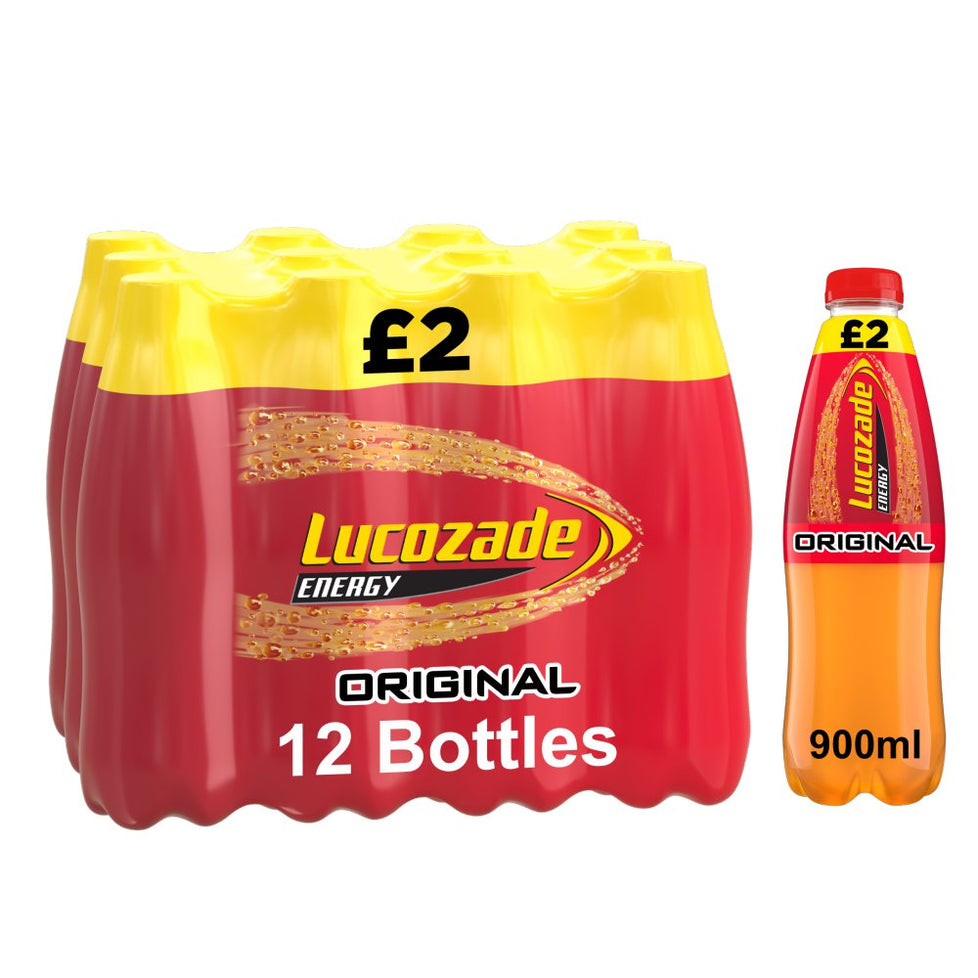 Lucozade Energy Drink Original 900ml [PM £1.50 ], Case of 12 Lucozade