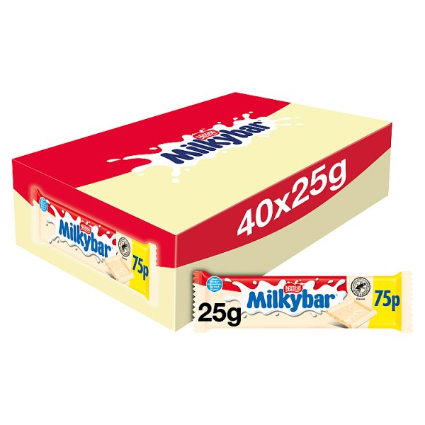 Milkybar White Chocolate Bar 25g PMP 75p Case of 40