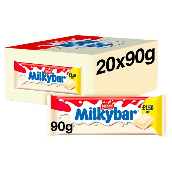 Milkybar White Chocolate Sharing Bar 90g PMP Case of 20