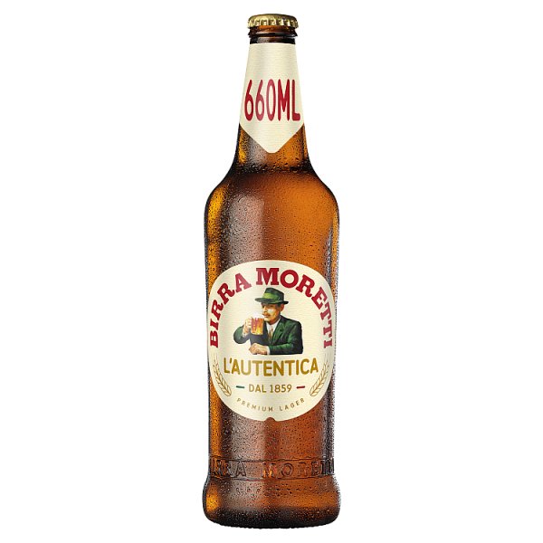 Birra Moretti Premium Lager Beer Bottle 660ml Case of 12