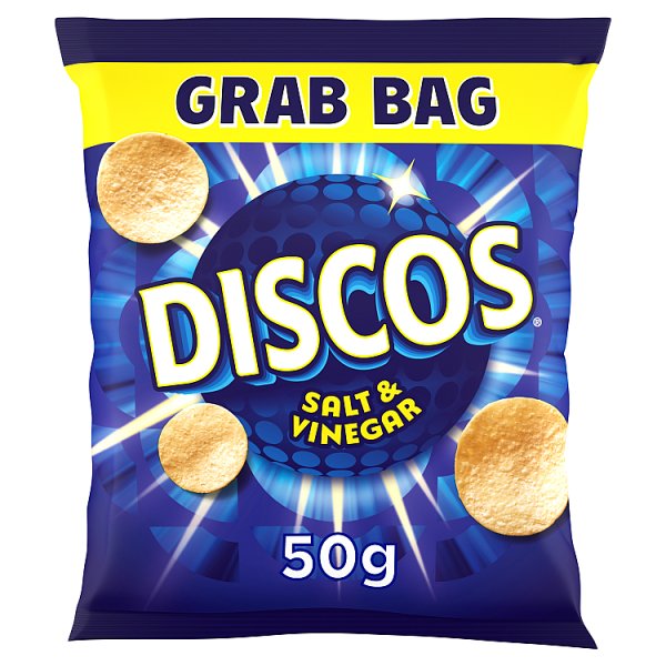Discos Salt & Vinegar Grab Bag Crisps 50g Case of 28