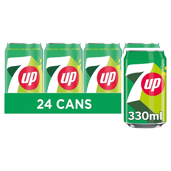 7UP Regular Lemon & Lime Can 330ml x 24