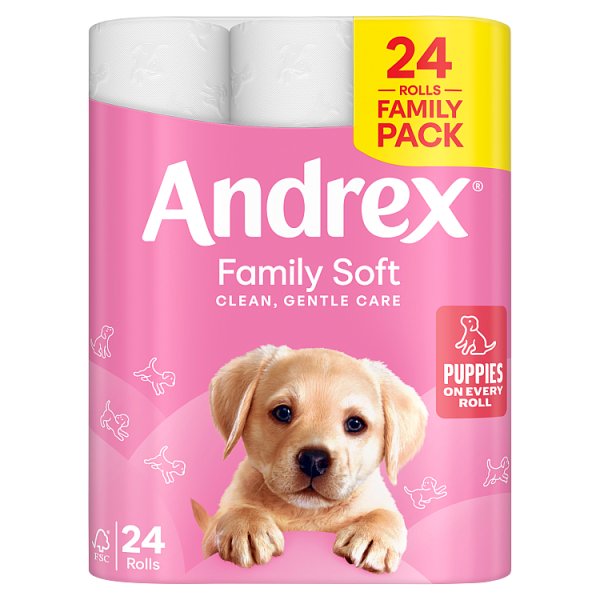 Andrex Family Soft Toilet Tissue Case of 24 Rolls Andrex