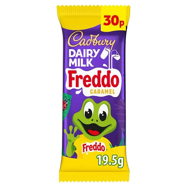 Cadbury Dairy Milk Freddo Caramel Chocolate Bar 30p PMP 19.5g, Case of 60 - British Hypermarket-uk