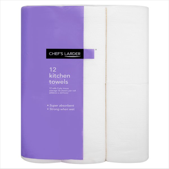 Chef's Larder 12 Kitchen Towels Chef's Larder