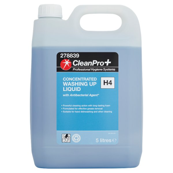 CleanPro+ Concentrated Washing Up Liquid H4 5 Litres - Case of 2 CleanPro+