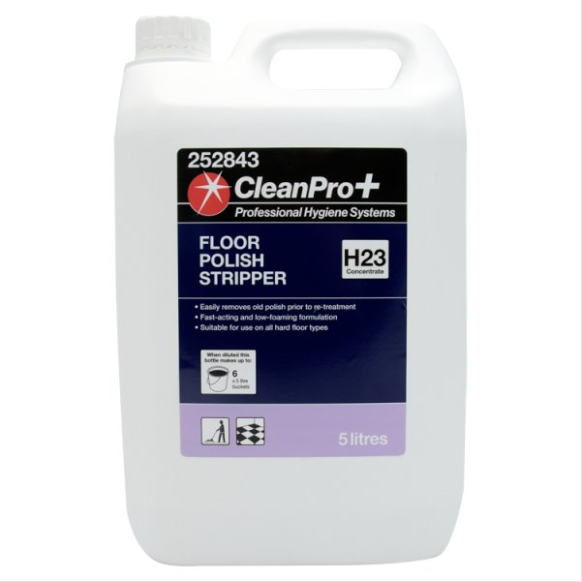 CleanPro+ Floor Polish Stripper H23 Concentrate 5 Litres - Case of 1 CleanPro+