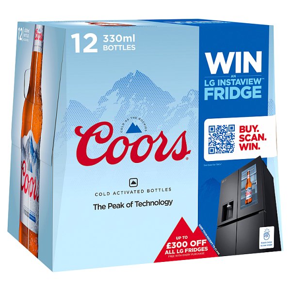 Coors Lager Beer Bottle 12 x 330ml