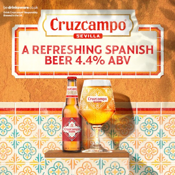 Cruzcampo Sevilla Lager Beer 4.4% ABV Bottle 12x330ml