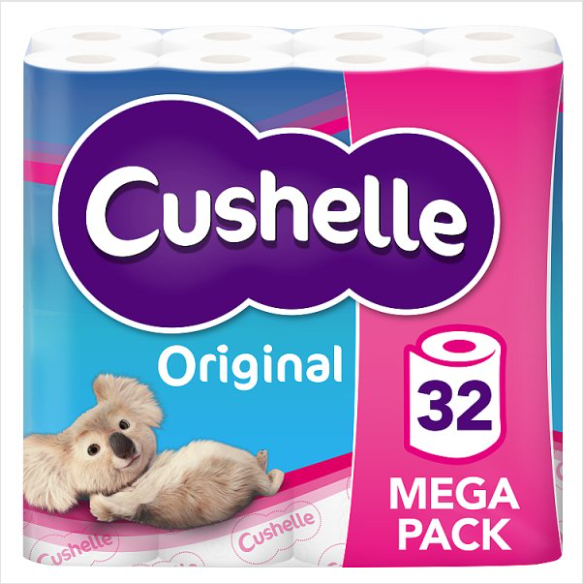 Cushelle White XXL 32 Toilet Rolls Cushelle