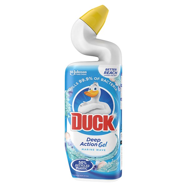 Duck Liquid Toilet Cleaner, Deep Action Gel, Marine Wave 750ml - Case of 8 British Hypermarket