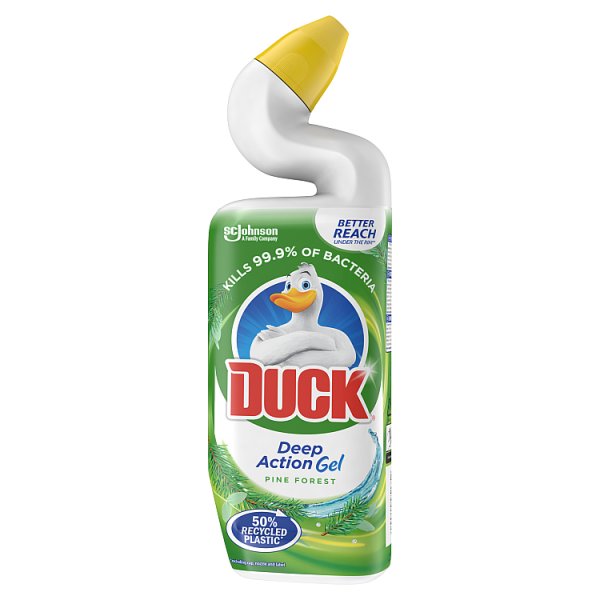 Duck Liquid Toilet Cleaner, Deep Action Gel, Pine Forest 750ml - Case of 8 British Hypermarket