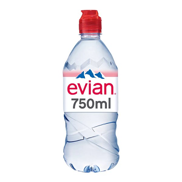 Evian Natural Bottled Mineral Still Water 750ml x 12