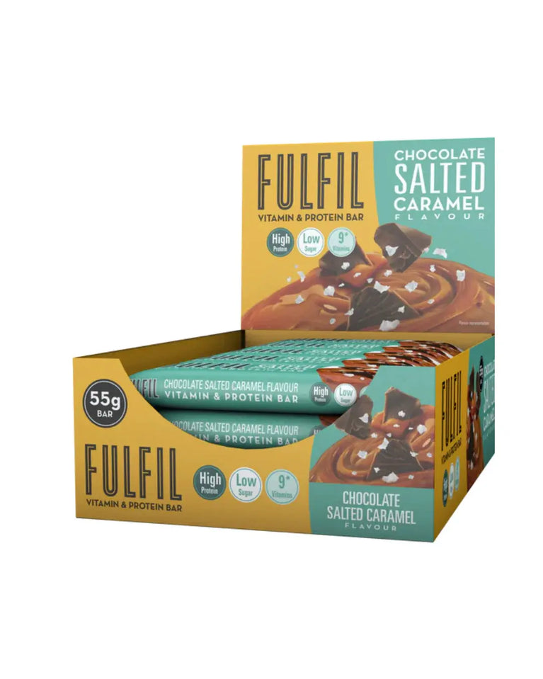 FULFIL Chocolate Salted Caramel Flavour Vitamin & Protein Bar 40g (Case of 15) Fulfil