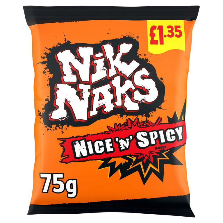 Nik Naks Nice 'N' Spicy Crisps 75g x 20 £1.35 PMP