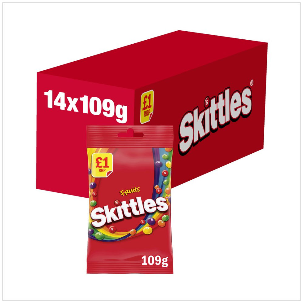 Skittles Vegan Chewy Sweets Fruit Flavoured Treat Bag £1 PMP 109g