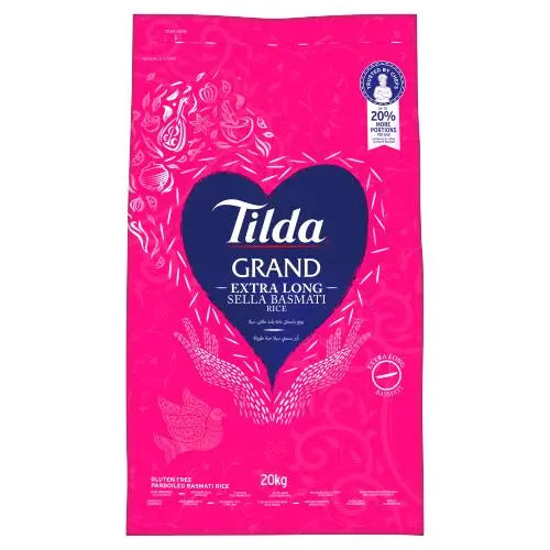 Tilda Grand Extra Long Sella Basmati Rice 20kg Tilda