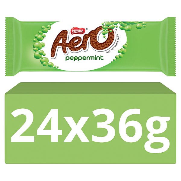 Aero Bubbly Peppermint Chocolate Bar 36g Case of 24