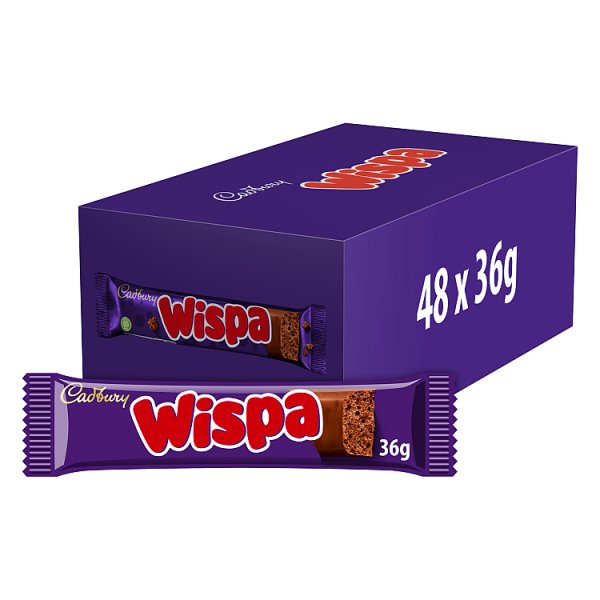 Cadbury Wispa Chocolate Bar, 36g Case of 48