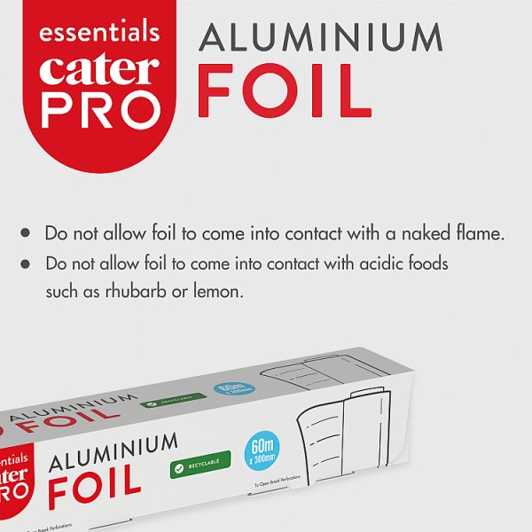 CaterPro Essentials Aluminium Foil 60m x 300mm x 12