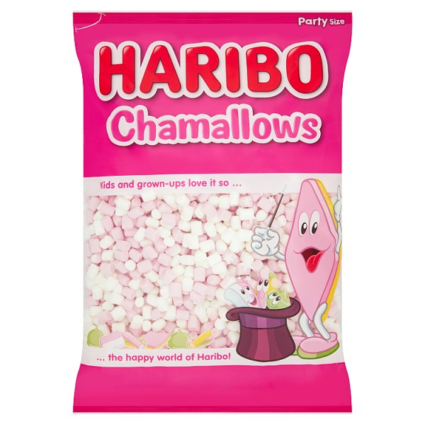 HARIBO Chamallows Mini Marshmallows Pink & White Bag 1kg Case of 1