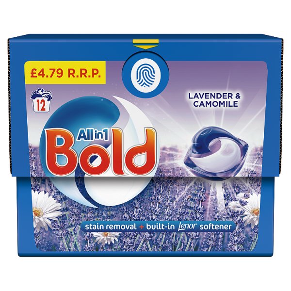 Bold PODS Washing Capsules 12 Washes Lavender & Chamomile / case of 4 Bold