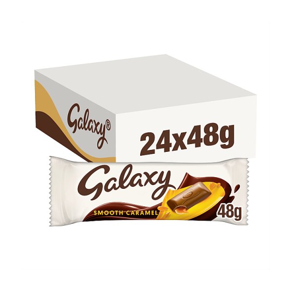 Galaxy Smooth Milk Chocolate Bar Caramel 48g Case of 24
