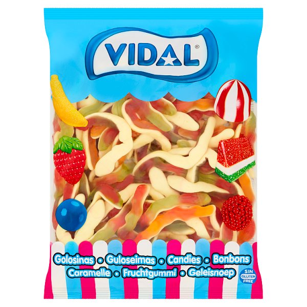 Vidal Scary Snakes Candies 1kg Case of 1
