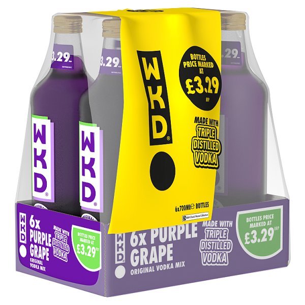 WKD Original Purple Grape Vodka Mix 700ml Case of 6