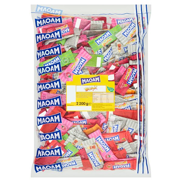 MAOAM Stripes Fruit & Cola Flavour Chewy Sweets Bulk Bag 2.2kg Case of