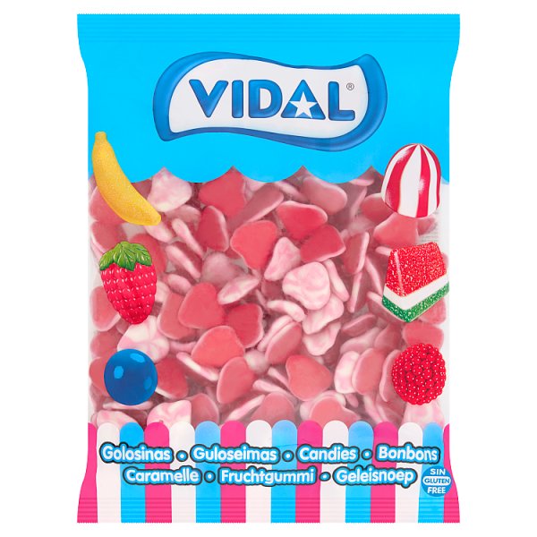 Vidal Twist Hearts Candies 1kg Case of 6