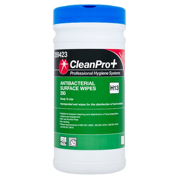 CleanPro+ 200 Antibacterial Surface Wipes Case of 1 CleanPro+