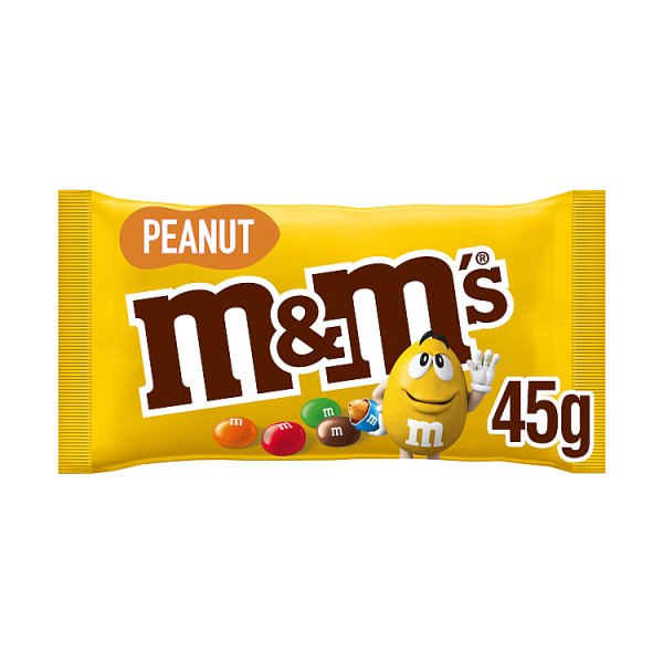 M&M'S Milk Chocolate Crunchy Peanut Bag 45g Case of 24