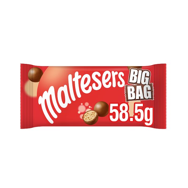 Maltesers Milk Chocolate & Honeycomb Big Bag 58.5g Case of 25