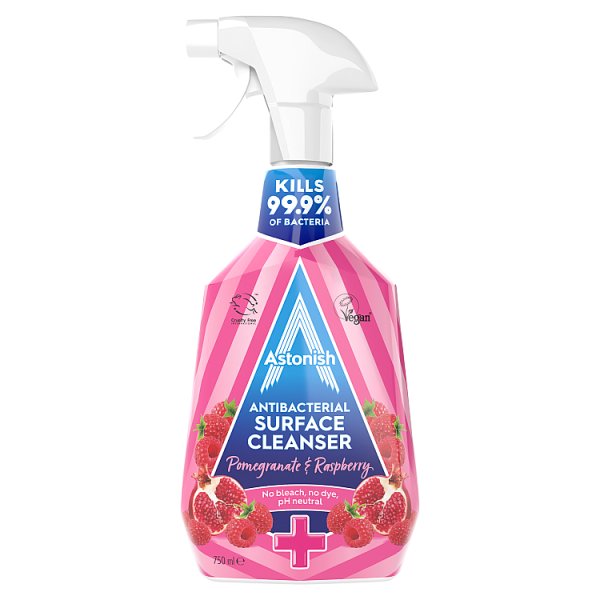 Astonish Pomegranate & Raspberry Antibacterial Surface Cleanser 750ml Case of 6 Astonish