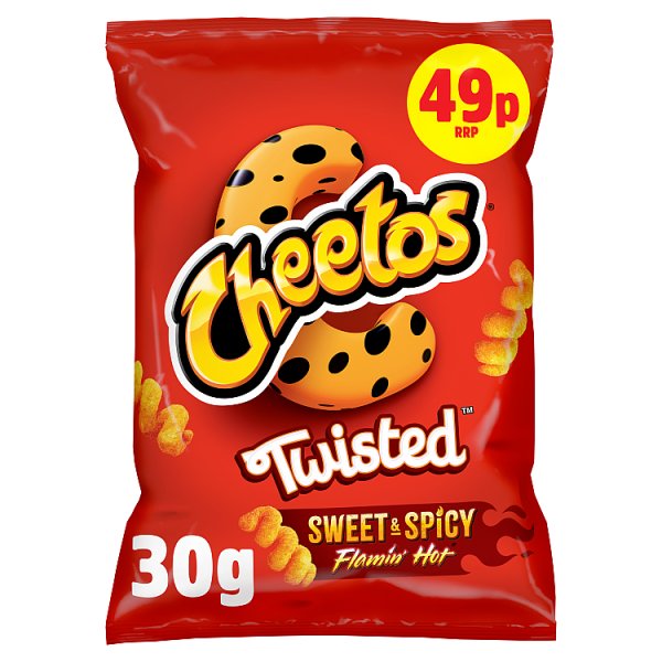 Cheetos Twisted Sweet & Spicy Snacks Crisps 49p RRP PMP 30g Case of 30
